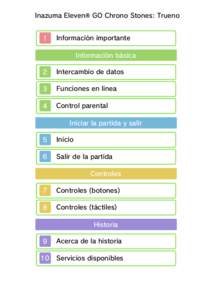 Inazuma Eleven® GO Chrono Stones: Trueno 1 Información importante Información básica