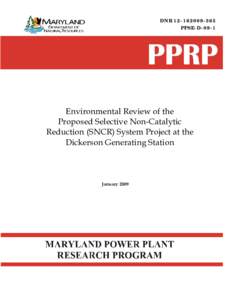 Climate change policy / Maryland Public Service Commission / Air pollution / Air pollution in the United States / Selective non-catalytic reduction / Mirant / Emissions trading / Urea / Dickerson Generating Station / Pollution / Chemistry / Environment