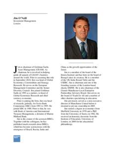 Jim O’Neill Investment Management London J