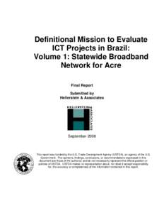 Electronic engineering / WiMAX / Rio Branco / Acre / National Telecommunications and Information Administration / Technology / Electronics / Broadband / Internet access / Rights