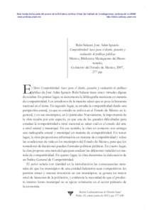 Este revista forma parte del acervo de la Biblioteca Jurídica Virtual del Instituto de Investigaciones Jurídicas de la UNAM www.juridicas.unam.mx http://biblio.juridicas.unam.mx Rubí Salazar, José Adán Ignacio Compe