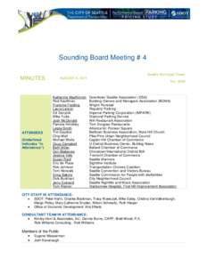 Sounding Board Meeting # 4 Seattle Municipal Tower MINUTES  ATTENDEES