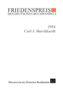 1954 Carl J. Burckhardt