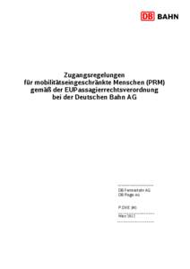 Zugangsregeln DB Fernverkehr AG und DB Regio AG_aktuell Juli 2012