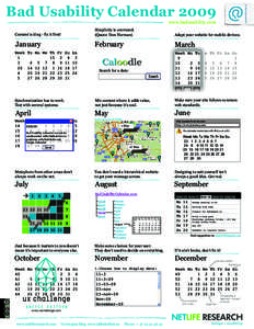 Bad Usability Calendar 2009 www.badusability.com Content is king - fix it first!  Simplicity is overrated.
