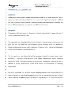 Needs For and Alternatives To CAC/MH II-052b REVISED 1  REFERENCE: Question CAC/MH I-159