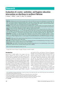 Research Evaluation of a water, sanitation, and hygiene education intervention on diarrhoea in northern Pakistan