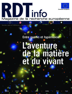 Numéro spécial EIROforum – Février 2007 ISSN[removed]Entre quarks et hypernovae  L’aventure