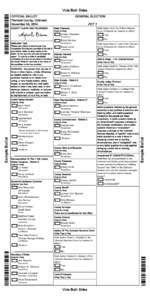 Vote Both Sides OFFICIAL BALLOT Fremont County, Colorado November 04, 2014  PCT 1