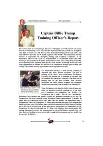 C ity of Beckle y Fire Departmen t[removed]Annual Report Captain Billie Trump Training Officer’