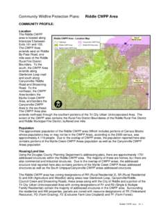 Community Wildfire Protection Plans:  Riddle CWPP Area COMMUNITY PROFILE: Location