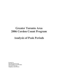 2006 GTA Peak Analysis Report.p65