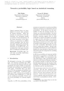 Pfeifer, N. & Kleiter G. DTowards a probability logic based on statistical reasoning. In Proceedings of the 11th IPMU Conference (Information Processing and Management of Uncertainty in Knowledge–Based System