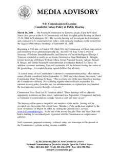 Media Advisory                                                       Al Felzenberg[removed]