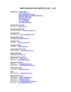 Microsoft Word - Contacts List.doc