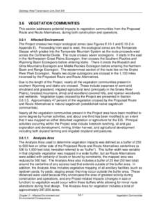 Gateway West Transmission Line Draft EIS  3.6 VEGETATION COMMUNITIES