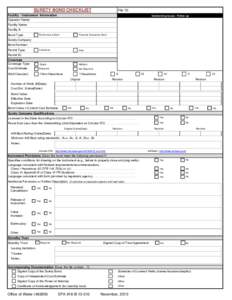 File ID:  SURETY BOND CHECKLIST Facility / Instrument Information Operator Name: