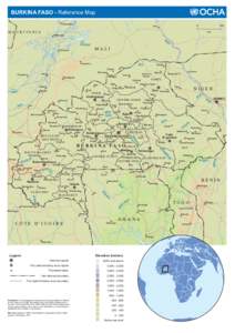 BURKINA FASO - Reference Map Goundam km  Niafounké