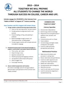 Critical thinking / Student-centred learning / Intelligence / E-learning / Metacognition / General Education Outcomes / Project-based learning / Education / Educational psychology / 21st Century Skills