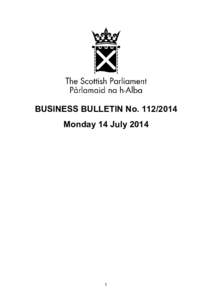BUSINESS BULLETIN No[removed]Monday 14 July[removed]  Contents