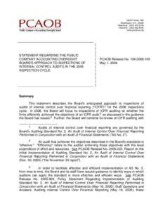 PCAOB Statement[removed])