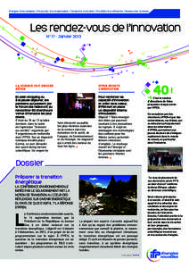 IFPEN - Les rendez-vous de l’innovation - n° 17 - Janvier 2013