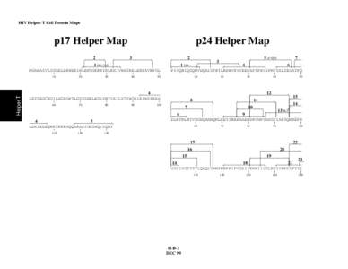 HIV Helper-T Cell Protein Maps  p17 Helper Map p24 Helper Map