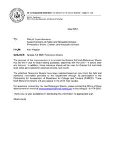 THE STATE EDUCATION DEPARTMENT / THE UNIVERSITY OF THE STATE OF NEW YORK / ALBANY, NY[removed]Associate Commissioner Office of Curriculum, Assessment, and Educational Technology May 2013