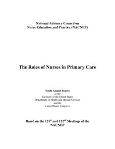 National Advisory Council on Nurse Education and Practice