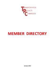 Transportation Projects Commission Member Directory