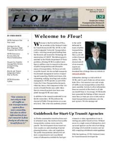 Volume 1, Issue 1 January 2007 National Center for Transit Research  FLOW