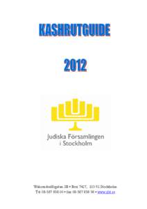 Wahrendorffsgatan 3B • Box 7427, Stockholm Tel • fax • www.jfst.se Innehållsförteckning Innehållsförteckning ................................................................