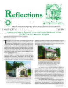 A Program of the Historic Preservation Division, Georgia Department of Natural Resources  Volume VI, No. 2 July 2006
