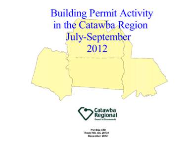 Building Permit Activity in the Catawba Region July-September[removed]PO Box 450