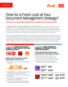 1  White Paper Time for a Fresh Look at Your Document Management Strategy?