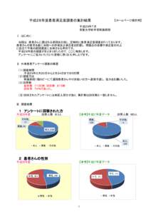 平成２８年度患者満足度調査の集計結果 　　　　　　　　　　　　　　　 　　　　　　　　　　　　　　　　　　　　　　　　　　　　 【ホームページ掲示用】