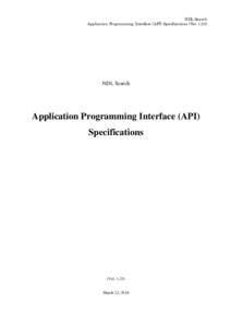 NDL Search Application Programming Interface (API) Specifications (VerNDL Search  Application Programming Interface (API)