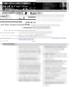 Life of a Civil War Soldier National Park Service U.S. Department of the Interior AntietamNational Battlefield