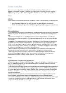 ALGEMENE VOORWAARDEN Deze voorwaarden zijn geldend voor alle activiteiten die verricht worden in naam van: Wegener Consulting BV (Holding) | Wegener Coaching Parkstad Consulting | Parkstad Coaching | NLP Opleidingen Wege