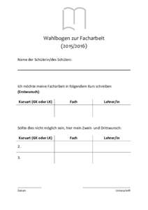 Microsoft Word - Wahlbogen zur Facharbeit