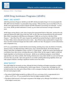 AIDS Drug Assistance Programs (ADAPs)