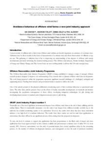 Davies, I. et al. 2013b. BOU Proceedings – Marine Renewables and Birds 1 http://www.bou.org.uk/bouproc-net/marine-renewables/poster/davies-et-al-b.pdf  This paper forms part of the proceedings from the BOU conference M