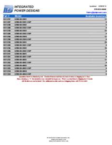 INTEGRATED POWER DESIGNS Updated: [removed][removed]