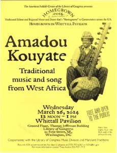 Griot / Malian culture / Nigerian culture / Oral literature / West Africa / Kora / Folklife / American Folklife Center / Mali / Africa / Library of Congress / Culture