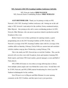 9 / National Football League Draft / Mike Mayock / Pro Football Hall of Fame inductees / Mike Kafka / Tarvaris Jackson / American football / National Football League / Football