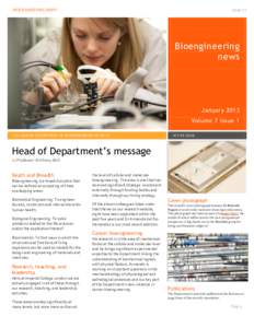 BIOENGINEERING NEWS  Issue 7:1 Bioengineering news