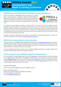 MEDEA Awards 2010 Incorporated in new Media & Learning Conference Press release published on 1 April[removed]www.medea-awards.com