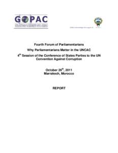 Microsoft Word - ENGLISH External Report 4th Forum of Parliamentarians