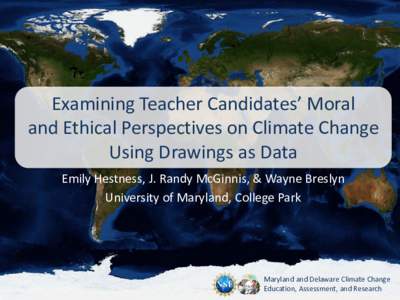 Examining Teacher Candidates’ Moral  and Ethical Perspectives on Climate Change  Using Drawings as Data