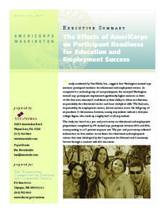 The Effects of AmeriCorps on Participant Readiness for Education and Employment Success